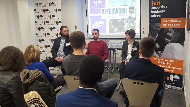 Trois diplômés rencontrent les étudiants ICN Bs lors d'un  afterwork à Nancy !