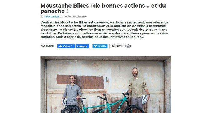 Moustache Bikes, entreprise co-fondée par Greg Sand (ICN PGE 2004) dans lemondedesartisants.fr