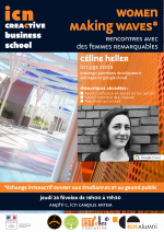 Journée Women Making Waves (ateliers et conférence) avec Céline HELLER (ICN PGE 2005)